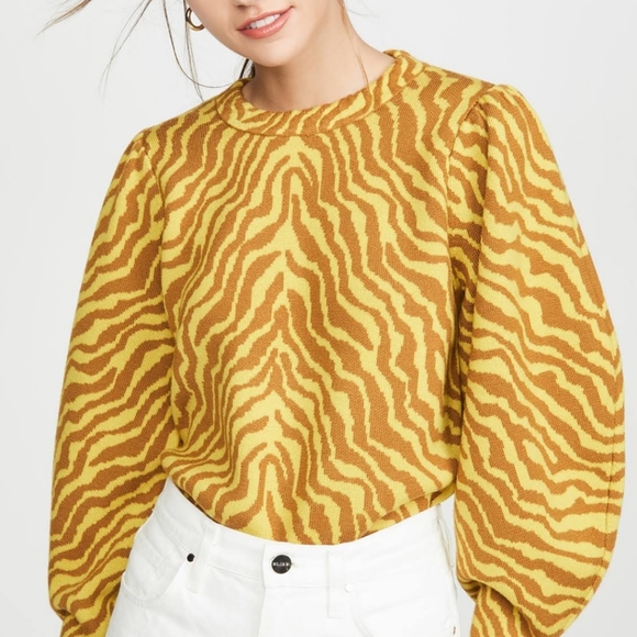 Ulla Johnson cropped zebra print sweater size petite - Picture 9 of 9